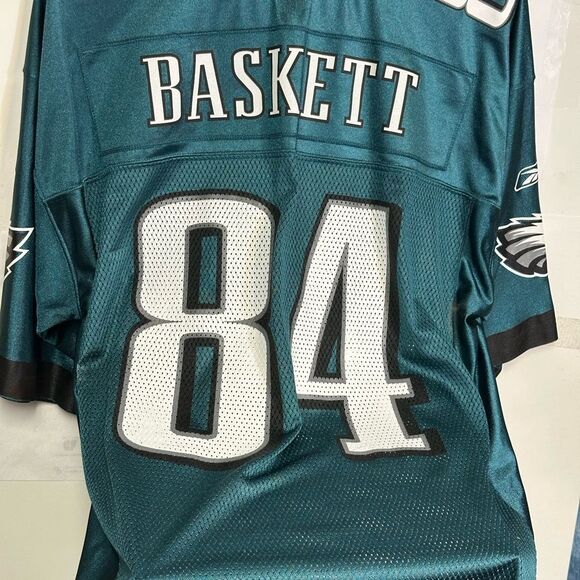 Reebok NFL Teal and Black Jersey Hank Baskett autographed jersey size large - Picture 2 of 6